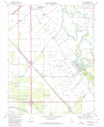 United States Geological Survey Vernalis, CA (1969, 24000-Scale) digital map