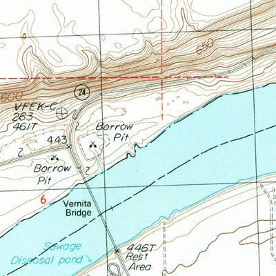 United States Geological Survey Vernita Bridge, WA (1986, 24000-Scale) digital map