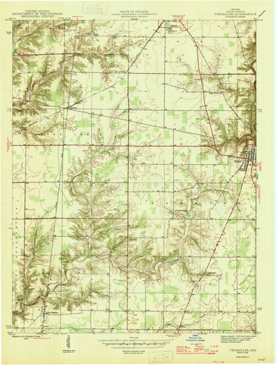 United States Geological Survey Versailles, IN (1946, 24000-Scale) digital map