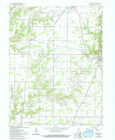 United States Geological Survey Versailles, IN (1961, 24000-Scale) digital map