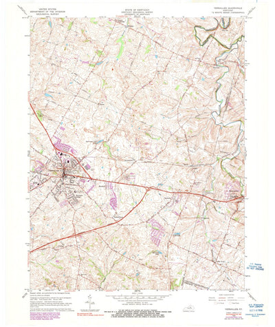 United States Geological Survey Versailles, KY (1965, 24000-Scale) digital map