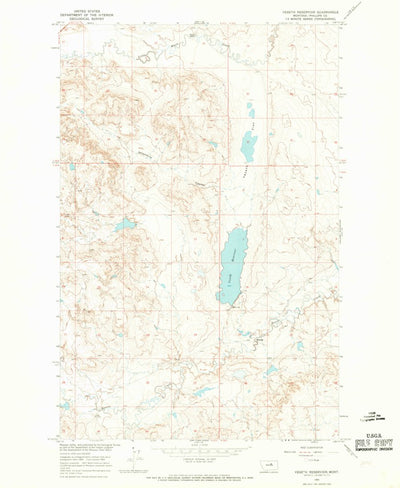 United States Geological Survey Veseth Reservoir, MT (1965, 24000-Scale) digital map