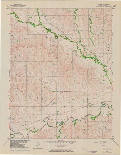 United States Geological Survey Vesper, KS (1962, 24000-Scale) digital map