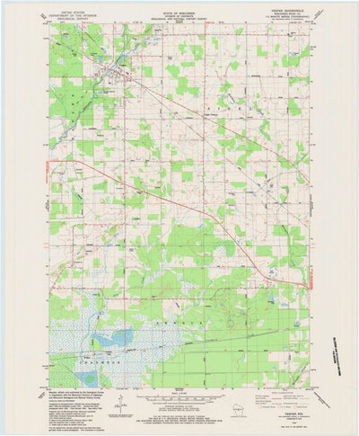 United States Geological Survey Vesper, WI (1984, 24000-Scale) digital map