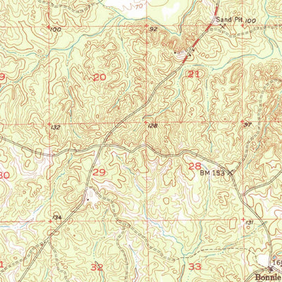 United States Geological Survey Vestry, MS (1954, 62500-Scale) digital map