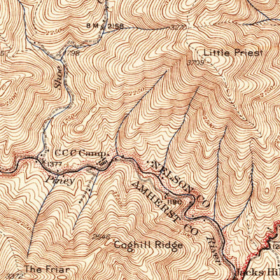 United States Geological Survey Vesuvius, VA (1941, 62500-Scale) digital map