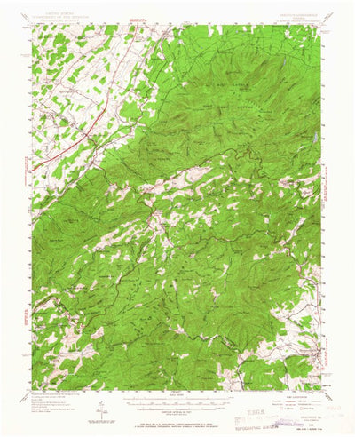 United States Geological Survey Vesuvius, VA (1950, 62500-Scale) digital map