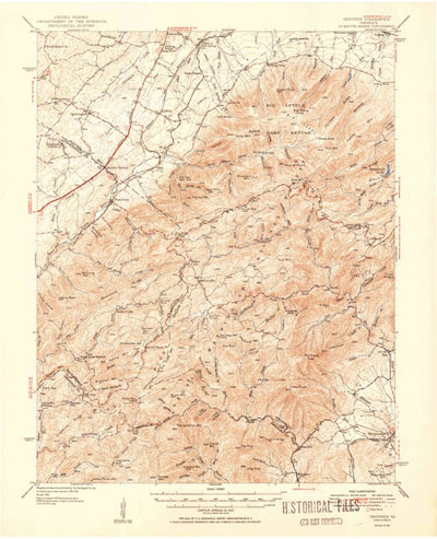United States Geological Survey Vesuvius, VA (1951, 62500-Scale) digital map
