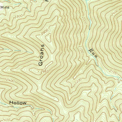 United States Geological Survey Vesuvius, VA (1965, 24000-Scale) digital map