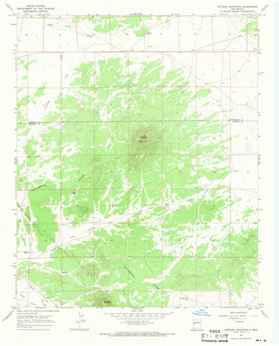 United States Geological Survey Veteado Mountain, NM (1967, 24000-Scale) digital map