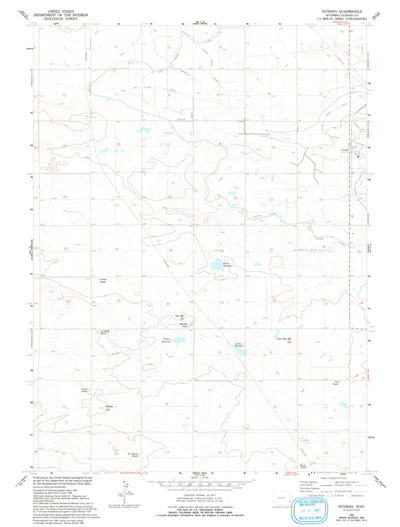 United States Geological Survey Veteran, WY (1960, 24000-Scale) digital map
