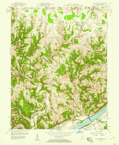 United States Geological Survey Vevay North, IN-KY (1957, 24000-Scale) digital map