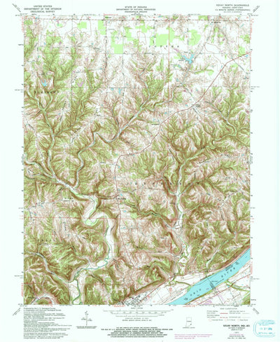 United States Geological Survey Vevay North, IN-KY (1971, 24000-Scale) digital map
