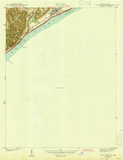United States Geological Survey Vevay South, IN-KY (1943, 24000-Scale) digital map