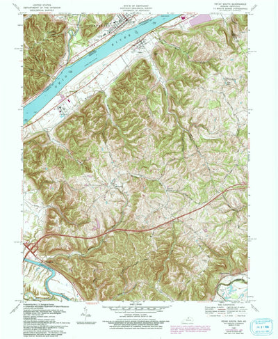 United States Geological Survey Vevay South, IN-KY (1967, 24000-Scale) digital map