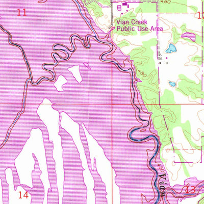 United States Geological Survey Vian, OK (1967, 24000-Scale) digital map