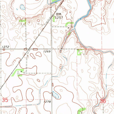 United States Geological Survey Viborg, SD (1968, 24000-Scale) digital map