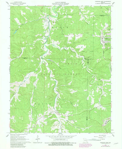United States Geological Survey Viburnum West, MO (1967, 24000-Scale) digital map