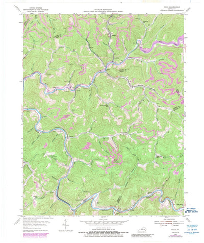 United States Geological Survey Vicco, KY (1954, 24000-Scale) digital map
