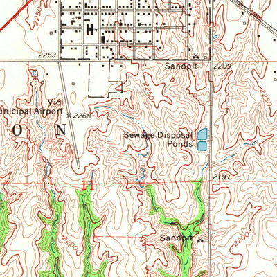 United States Geological Survey Vici, OK (1969, 24000-Scale) digital map