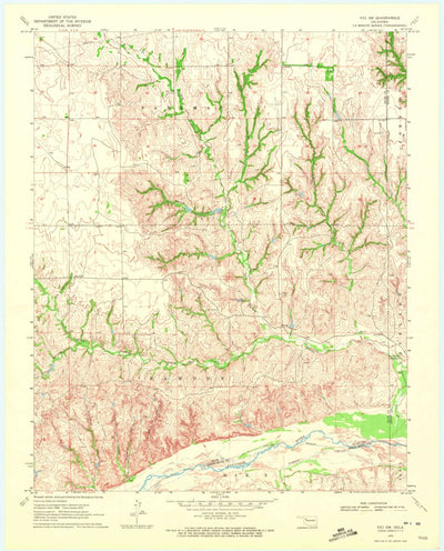 United States Geological Survey Vici SW, OK (1970, 24000-Scale) digital map