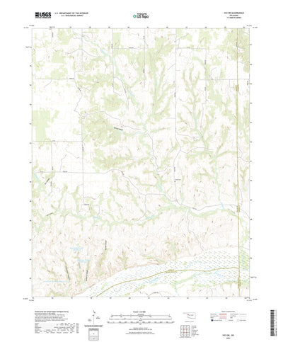 United States Geological Survey Vici SW, OK (2022, 24000-Scale) digital map