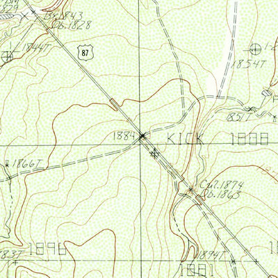 United States Geological Survey Vick, TX (1984, 24000-Scale) digital map