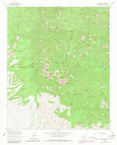 United States Geological Survey Vicks Peak, NM (1964, 24000-Scale) digital map