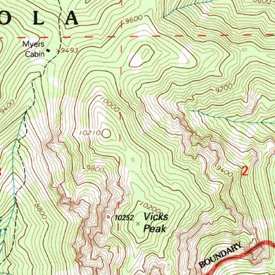 United States Geological Survey Vicks Peak, NM (1995, 24000-Scale) digital map