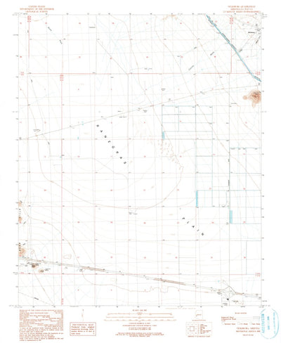 United States Geological Survey Vicksburg, AZ (1990, 24000-Scale) digital map