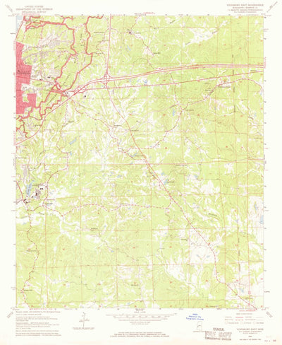 United States Geological Survey Vicksburg East, MS (1962, 24000-Scale) digital map