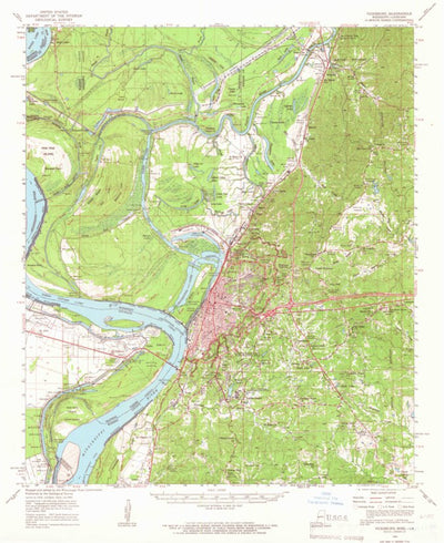 United States Geological Survey Vicksburg, MS-LA (1964, 62500-Scale) digital map