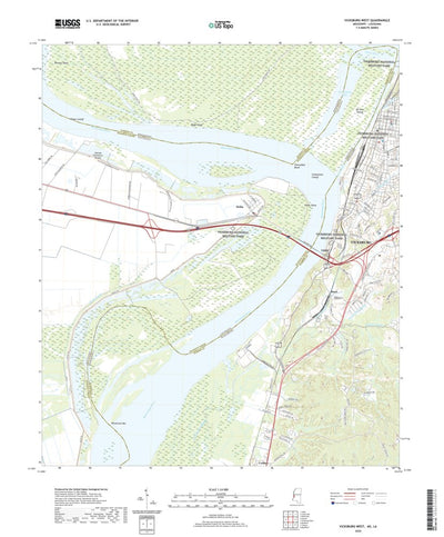 United States Geological Survey Vicksburg West, MS (2020, 24000-Scale) digital map