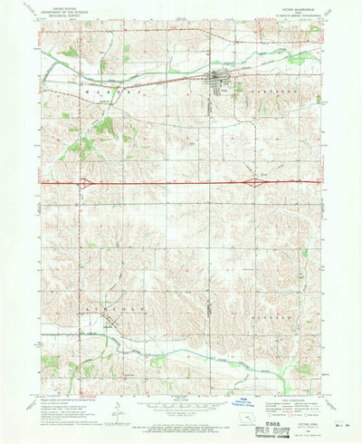 United States Geological Survey Victor, IA (1968, 24000-Scale) digital map