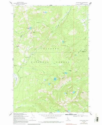 United States Geological Survey Victor Peak, ID (1969, 24000-Scale) digital map