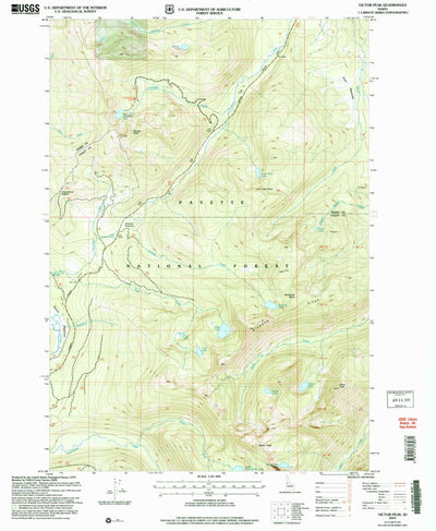 United States Geological Survey Victor Peak, ID (2004, 24000-Scale) digital map