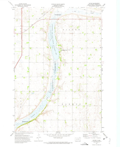 United States Geological Survey Victor, SD (1972, 24000-Scale) digital map