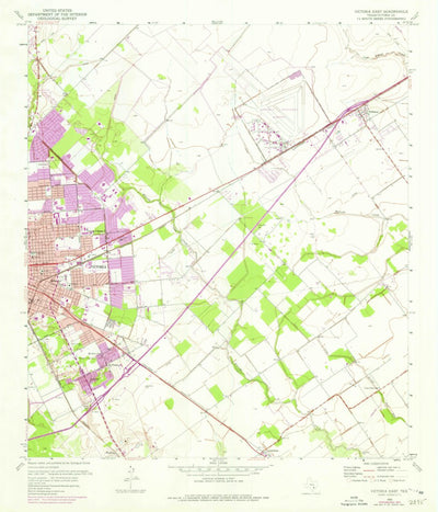 United States Geological Survey Victoria East, TX (1952, 24000-Scale) digital map