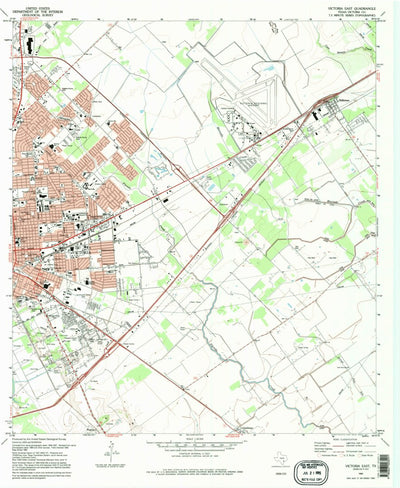 United States Geological Survey Victoria East, TX (1995, 24000-Scale) digital map
