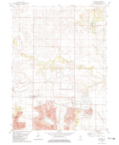 United States Geological Survey Victoria, IL (1982, 24000-Scale) digital map