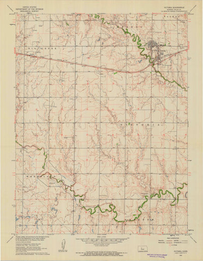 United States Geological Survey Victoria, KS (1961, 24000-Scale) digital map
