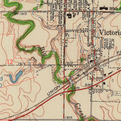 United States Geological Survey Victoria, KS (1961, 24000-Scale) digital map