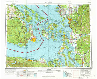 United States Geological Survey Victoria, WA (1957, 250000-Scale) digital map