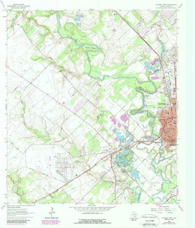 United States Geological Survey Victoria West, TX (1964, 24000-Scale) digital map