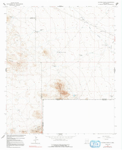 United States Geological Survey Victorio Ranch, NM (1965, 24000-Scale) digital map