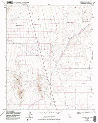 United States Geological Survey Victorville NW, CA (1956, 24000-Scale) digital map