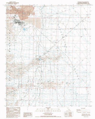 United States Geological Survey Victory Pass, CA (1987, 24000-Scale) digital map