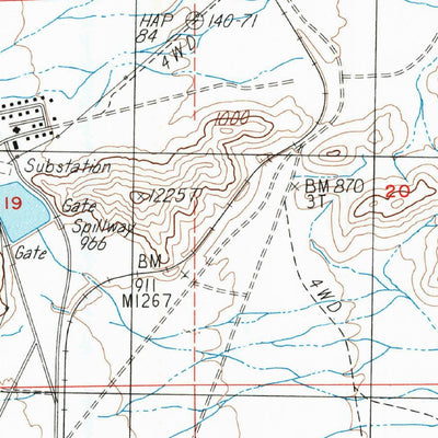 United States Geological Survey Victory Pass, CA (1987, 24000-Scale) digital map