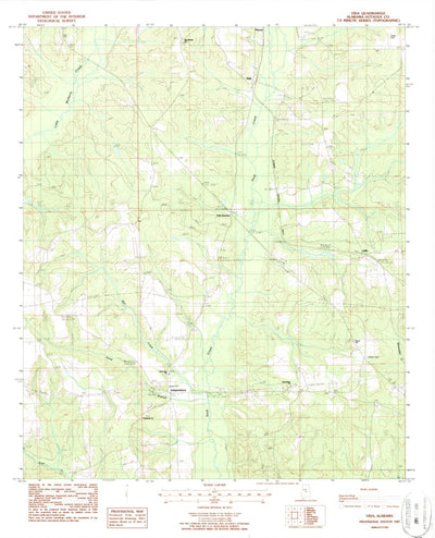 United States Geological Survey Vida, AL (1987, 24000-Scale) digital map
