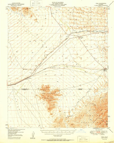 United States Geological Survey Vidal, CA (1950, 62500-Scale) digital map